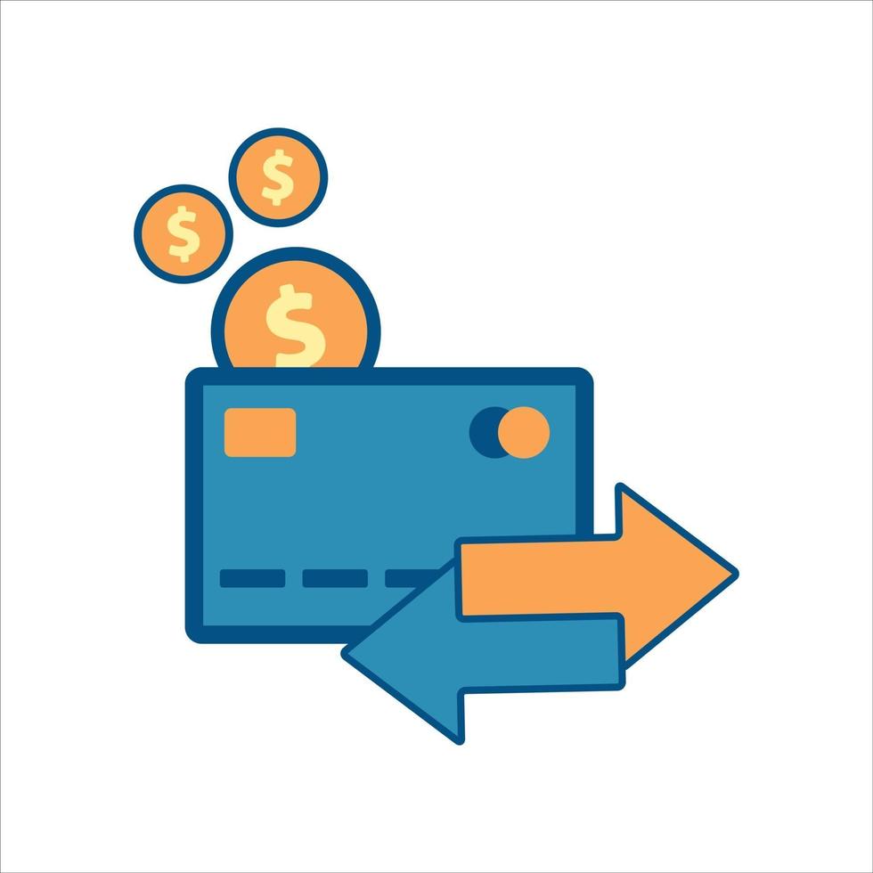 creditcard met geldpictogram. financieel icoon vector