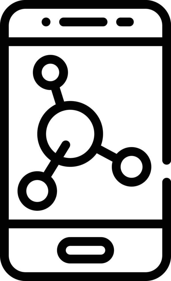 lijn pictogram voor cel vector