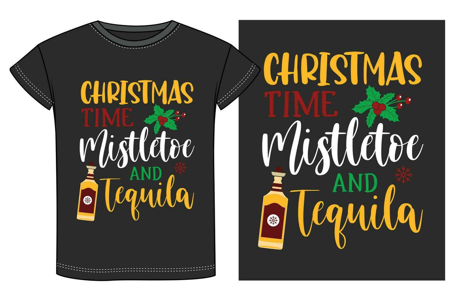 Kerstmis drinken partij t-shirt ontwerp vector