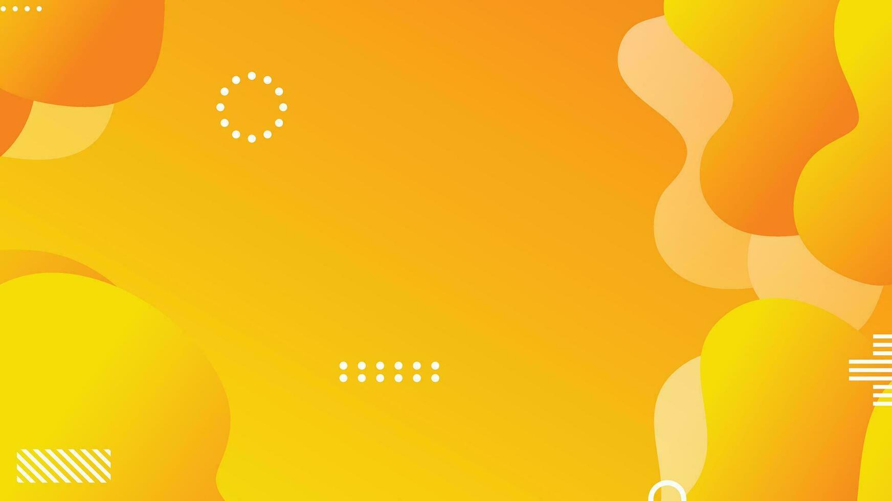 geel oranje helling dynamisch vloeistof vormen abstract achtergrond vector