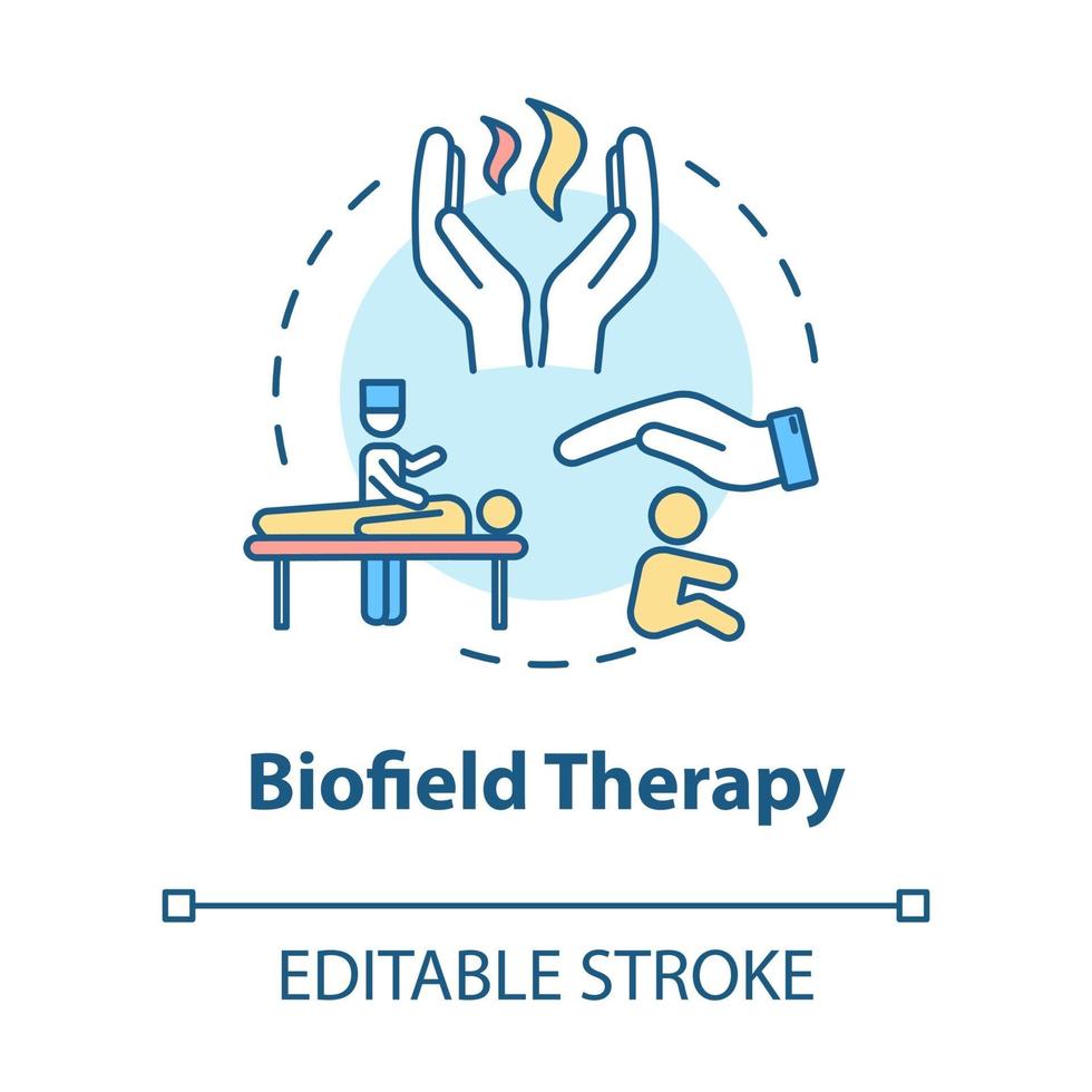 bioveld therapie concept icoon vector