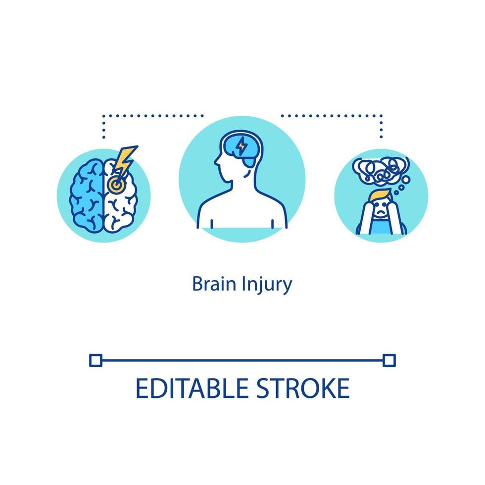 hersenletsel, neurotrauma concept icoon vector