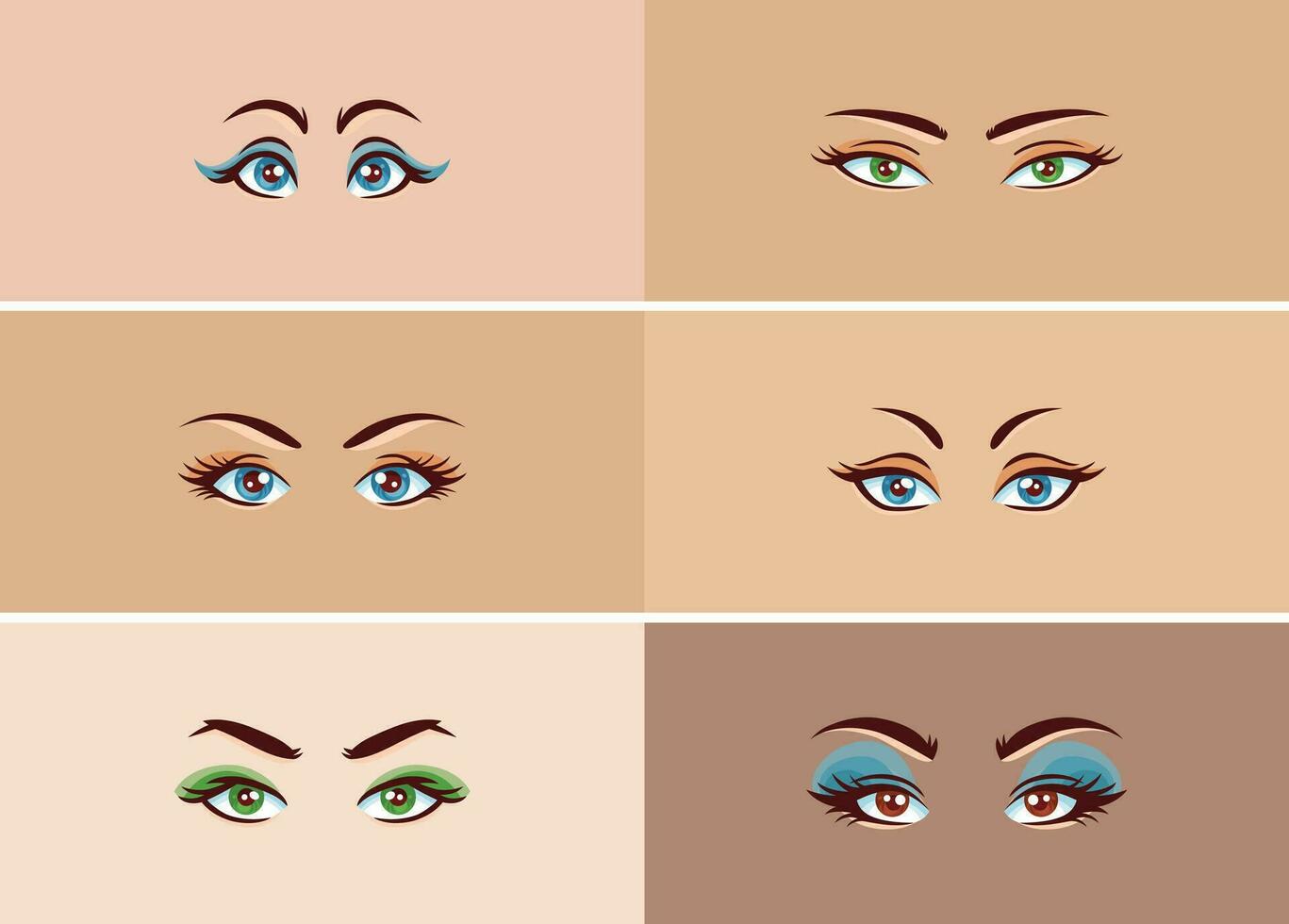 illustratie van een vrouw met een mooi ogen vector
