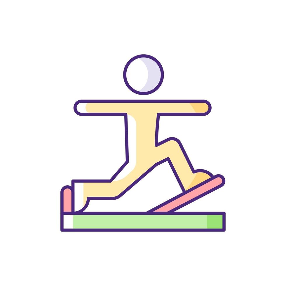 pilates rgb-kleurenpictogram. vector