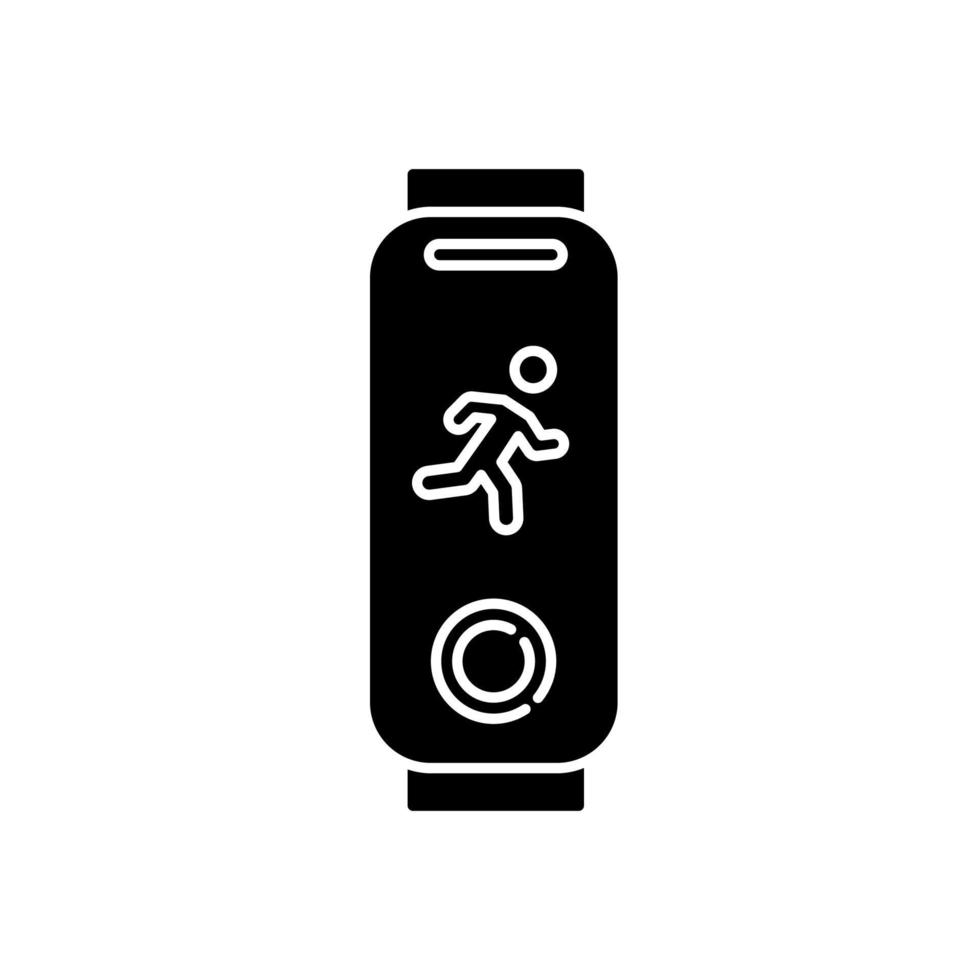 fitness tracker zwarte glyph-pictogram vector