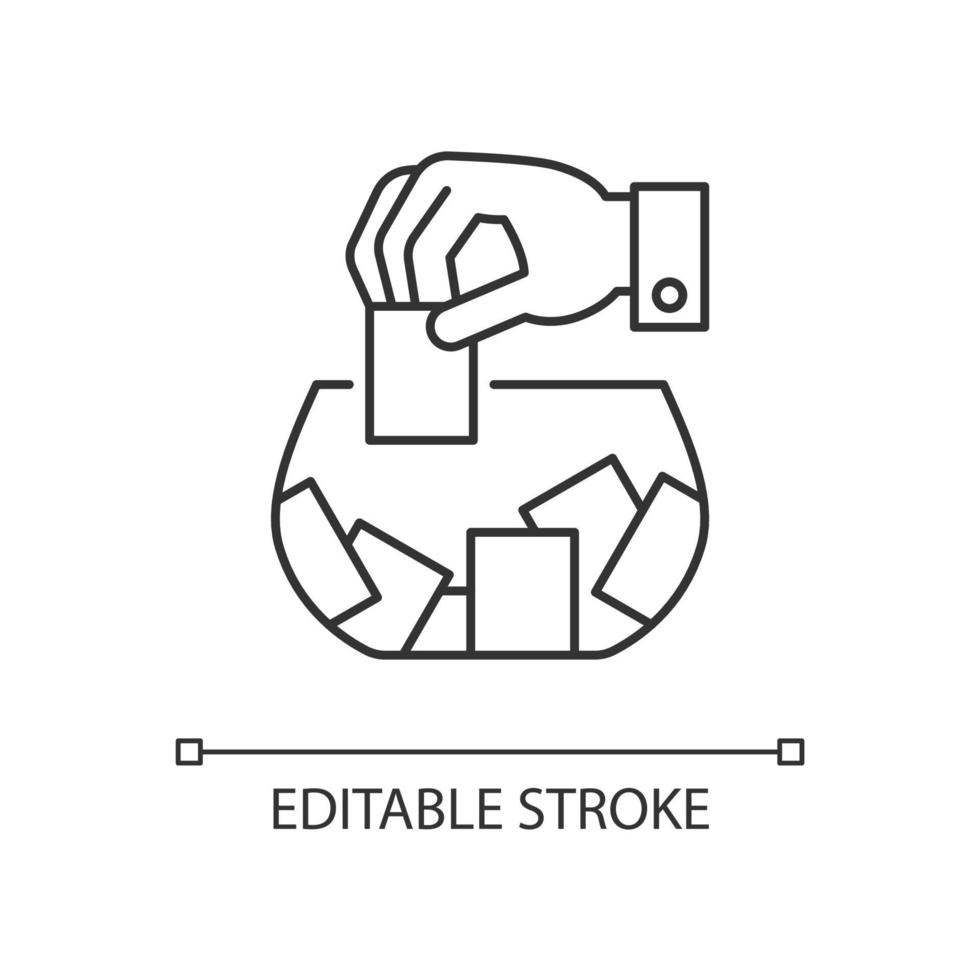 lineair pictogram voor loterij vector