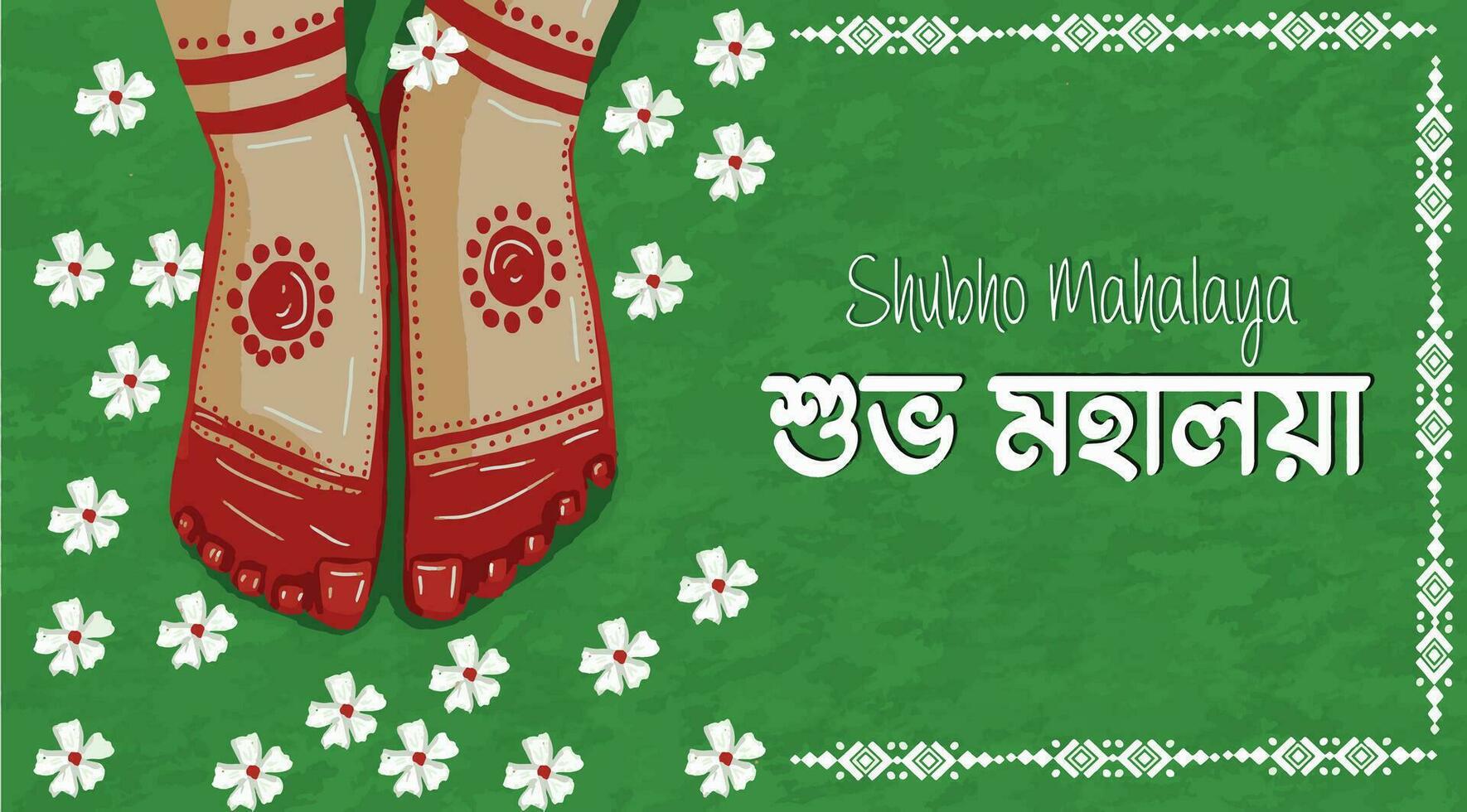 gelukkig mahalaya achtergrond. cultureel vakantie festiviteiten, gelukkig mahalaya poster.dit boeiend illustratie poster vangt de essence van shubho mahalaya, vector