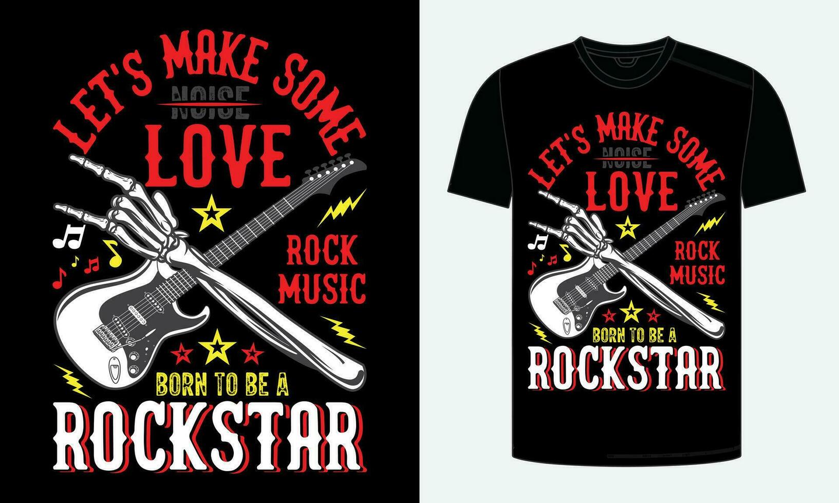 rockster muziek- t overhemd ontwerp vector