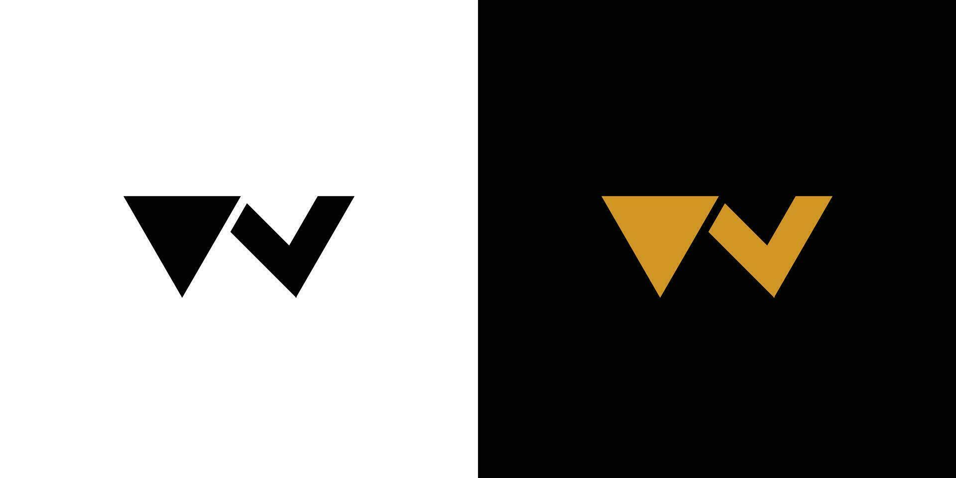 modern en uniek brief w initialen logo ontwerp 3 vector
