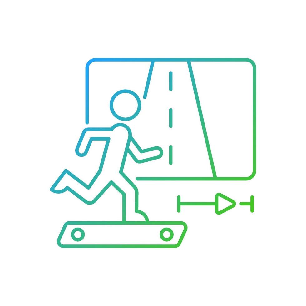 online fitness joggen verloop lineaire vector pictogram.