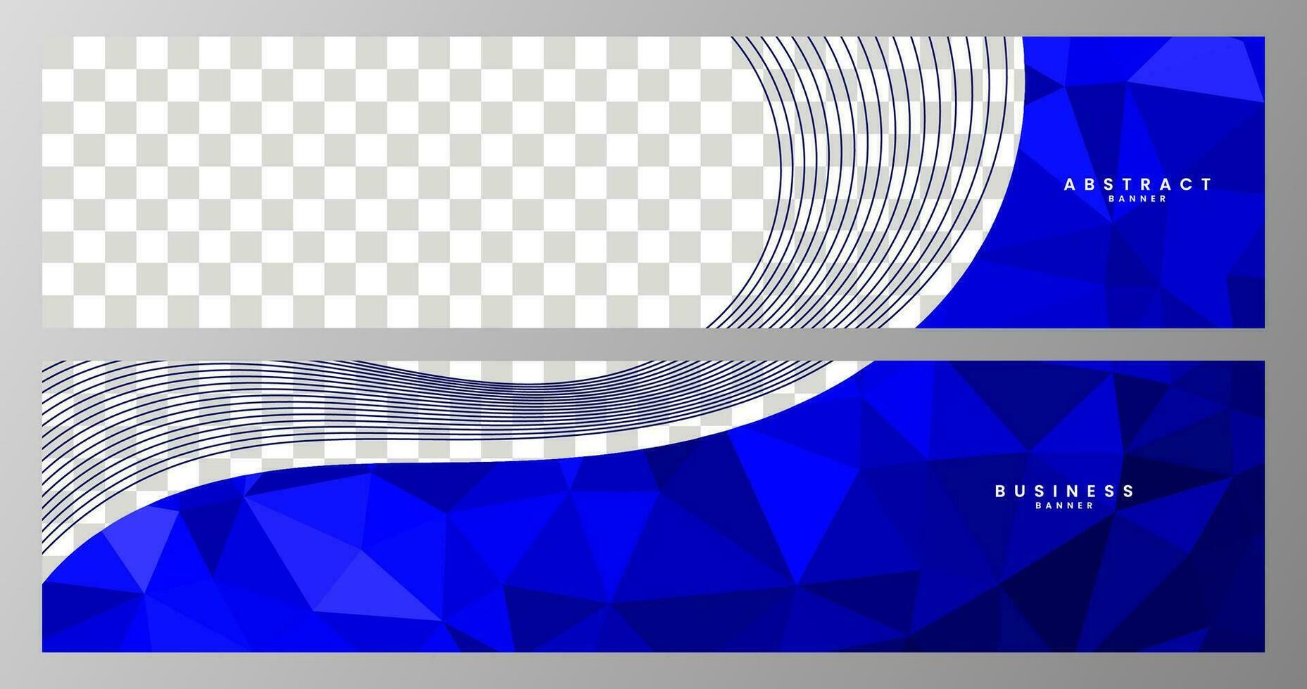 reeks van banier met abstract modern blauw biologisch achtergrond vector