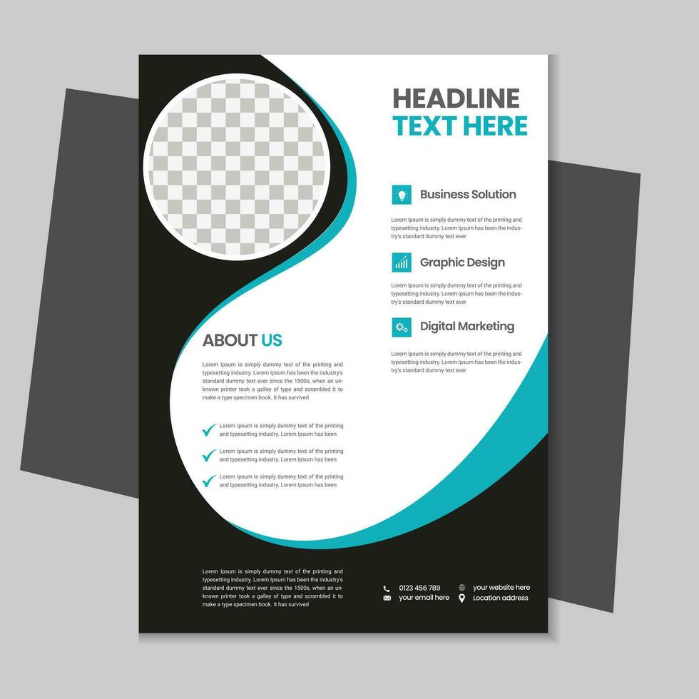 uniek zakelijke vector folder en a4 brochure sjabloon ontwerp
