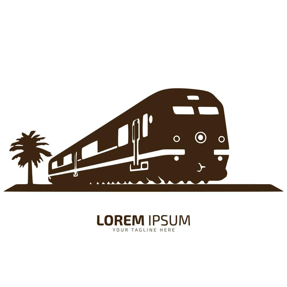 minimaal en abstract logo van tram icoon trein vector vervoer silhouet geïsoleerd