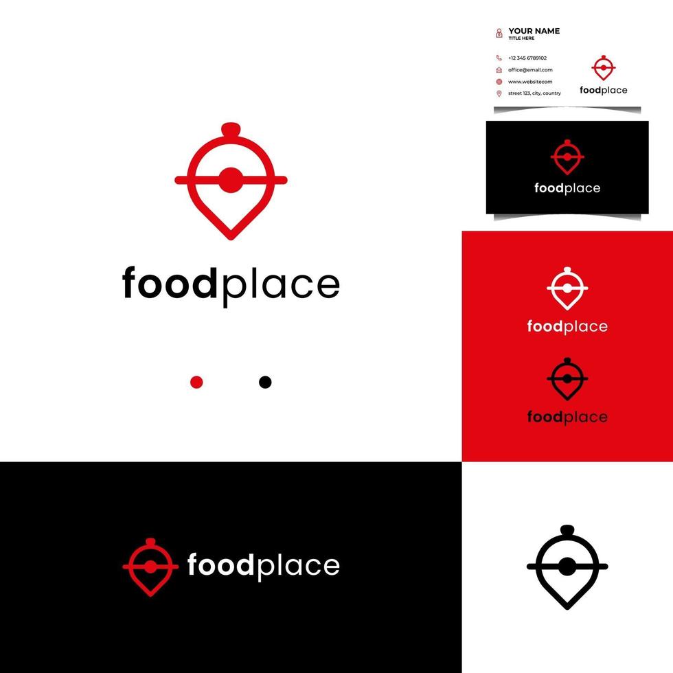 line art food restaurant logo-ontwerp gecombineerd met een cloche-concept vector