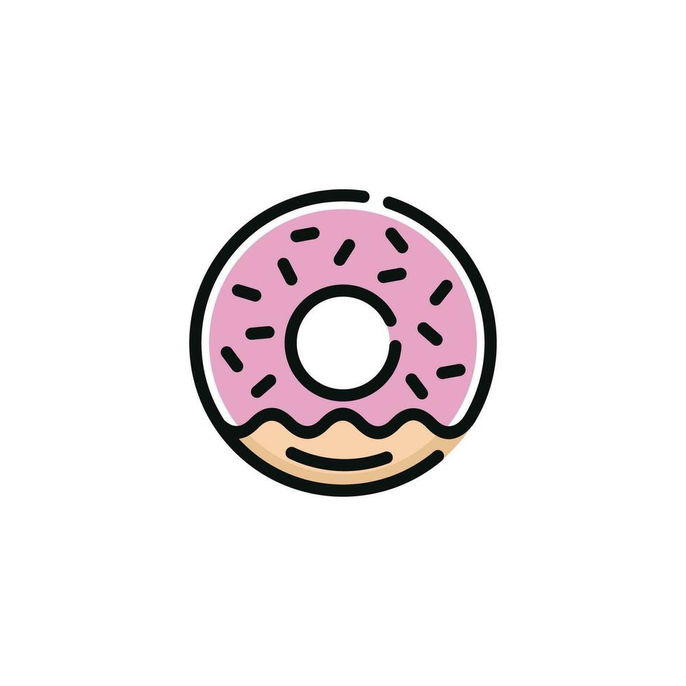 donut vector illustratie geïsoleerd Aan wit achtergrond. donut icoon