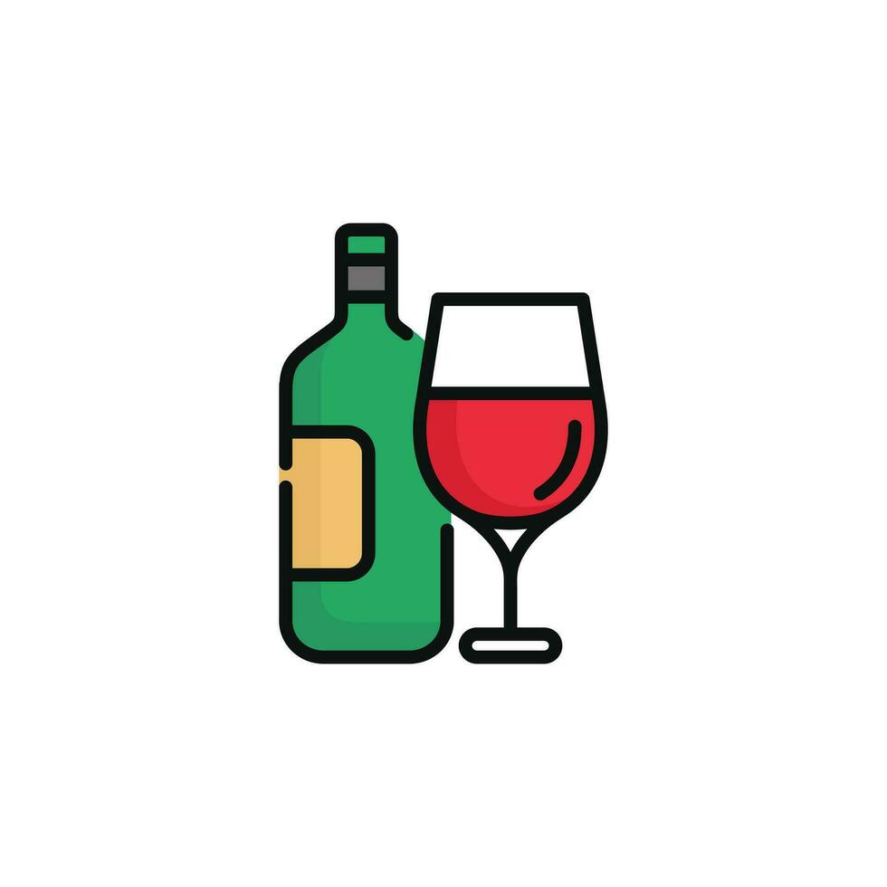 wijn vector illustratie geïsoleerd Aan wit achtergrond. wijn icoon