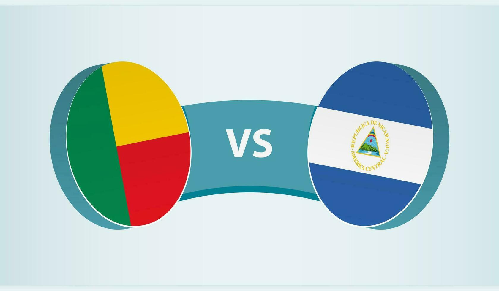 Benin versus Nicaragua, team sport- wedstrijd concept. vector