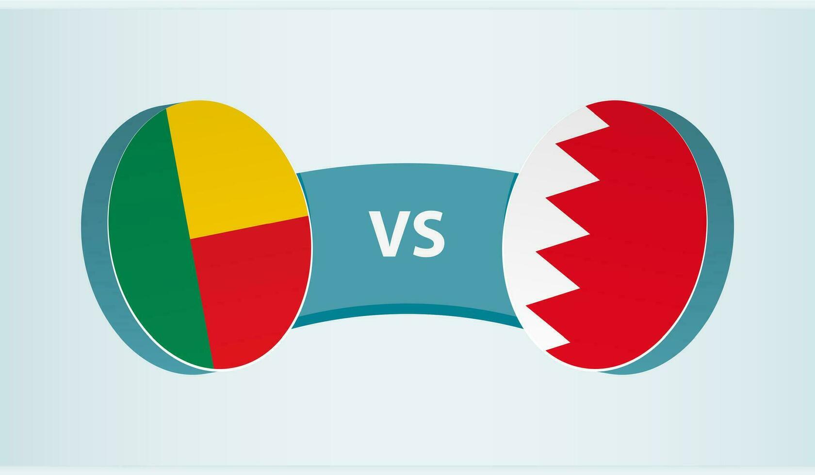 Benin versus bahrein, team sport- wedstrijd concept. vector