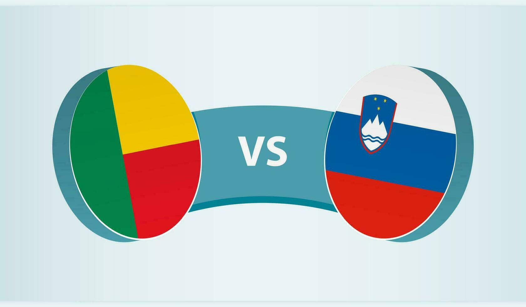 Benin versus Slovenië, team sport- wedstrijd concept. vector