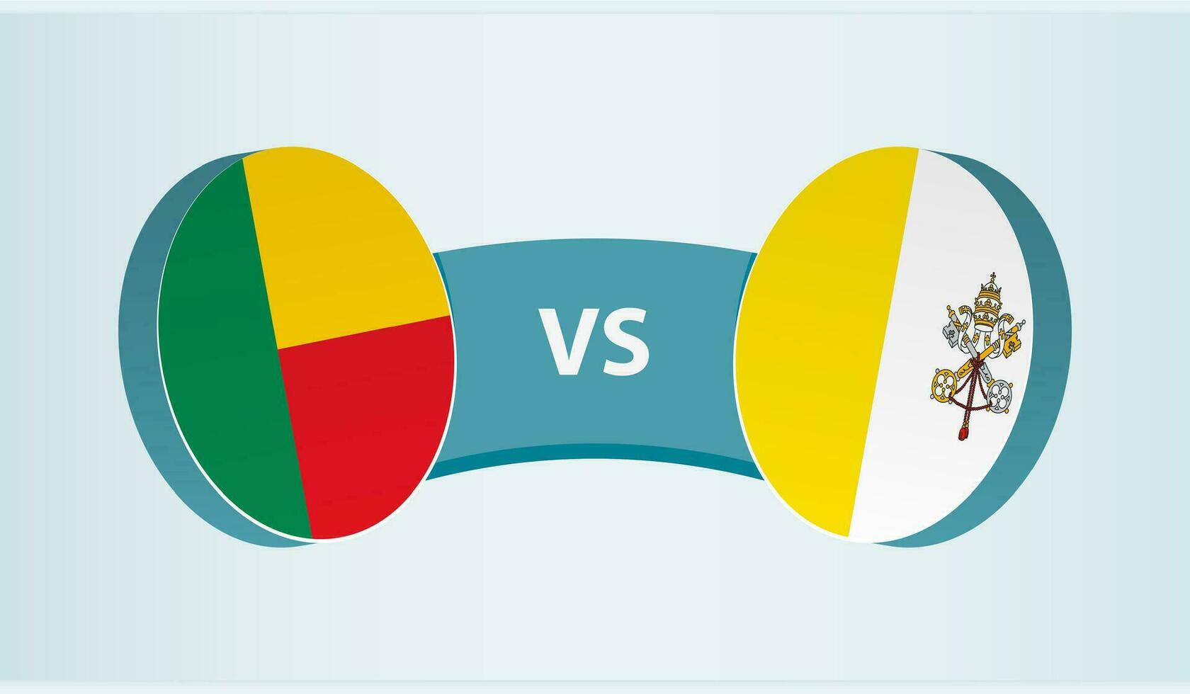 Benin versus Vaticaan stad, team sport- wedstrijd concept. vector