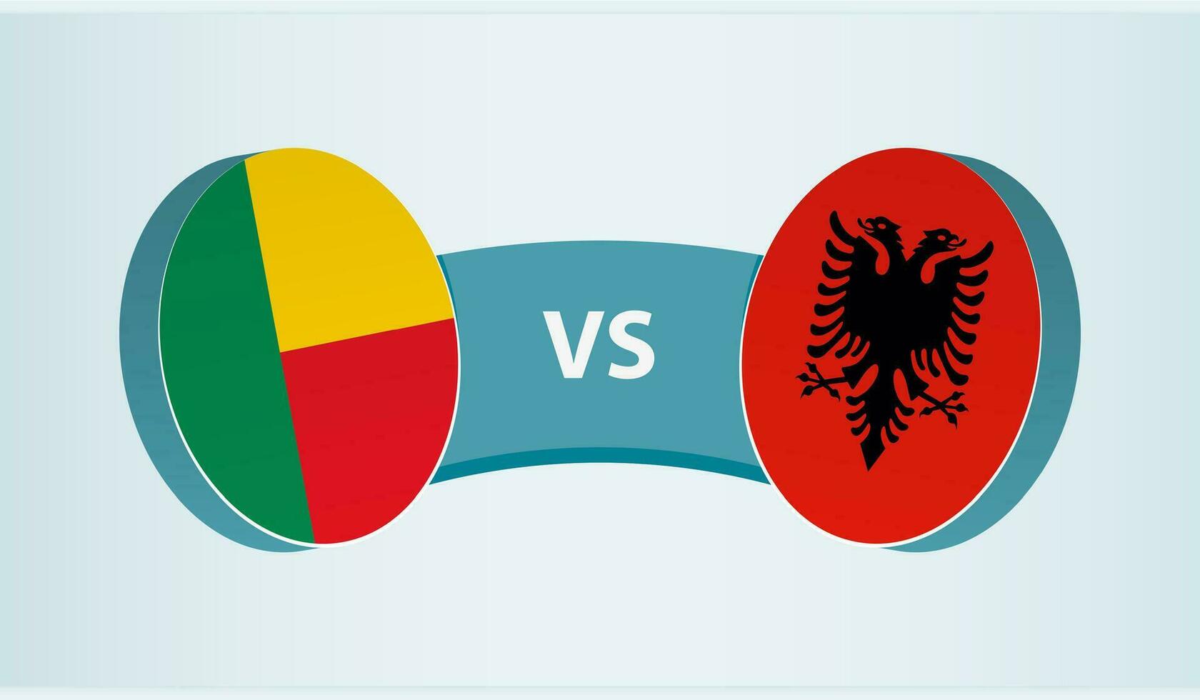 Benin versus albanië, team sport- wedstrijd concept. vector