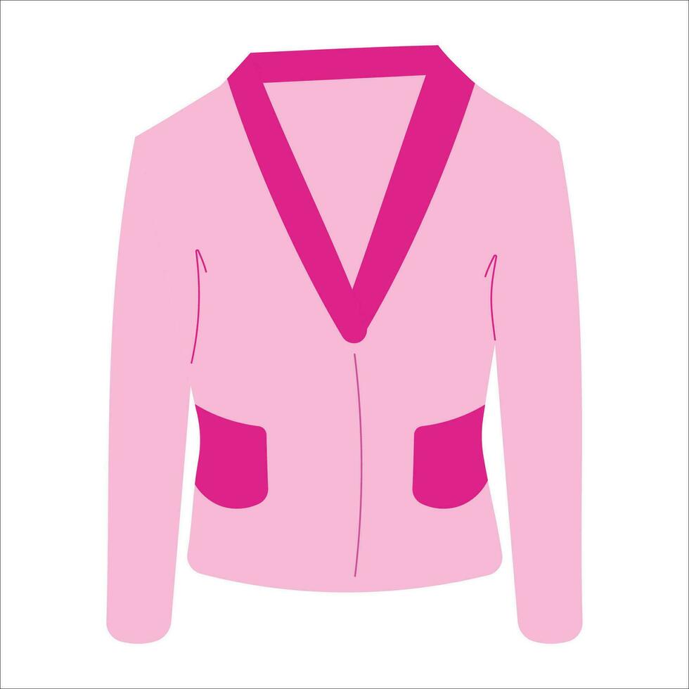 jas jasje kleding roze pop icoon element vector