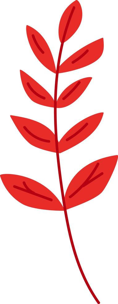 boom gedroogd rood blad milieu natuur vector