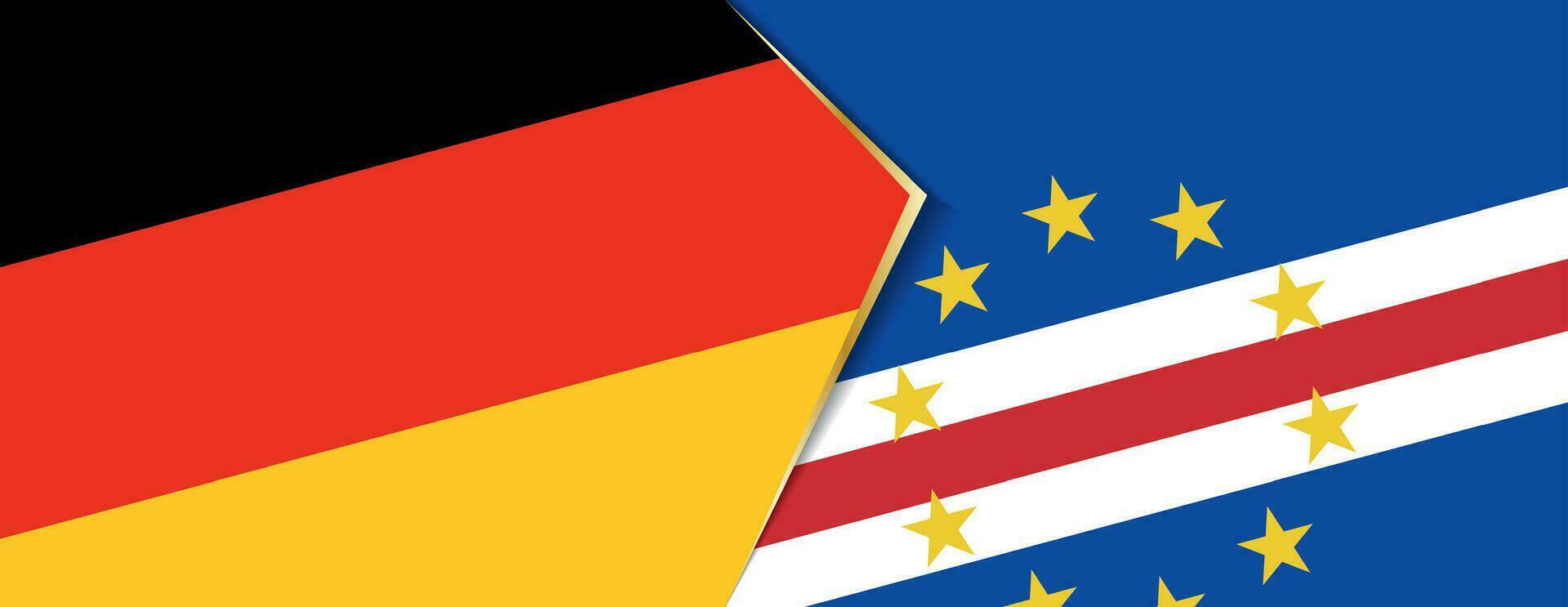 Duitsland en kaap verde vlaggen, twee vector vlaggen.