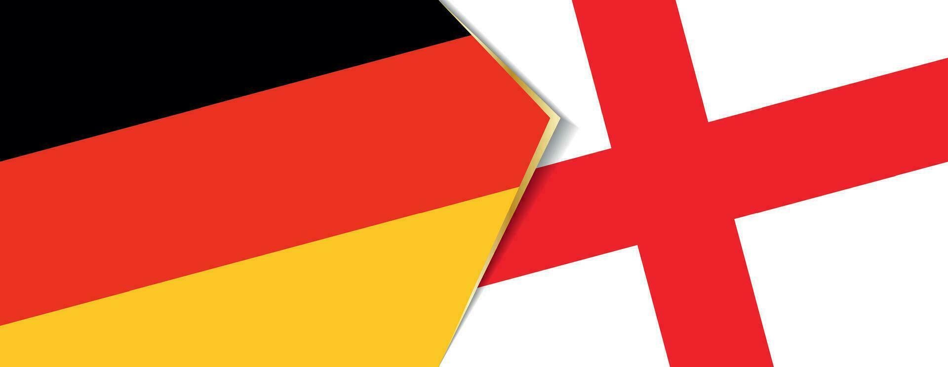 Duitsland en Engeland vlaggen, twee vector vlaggen