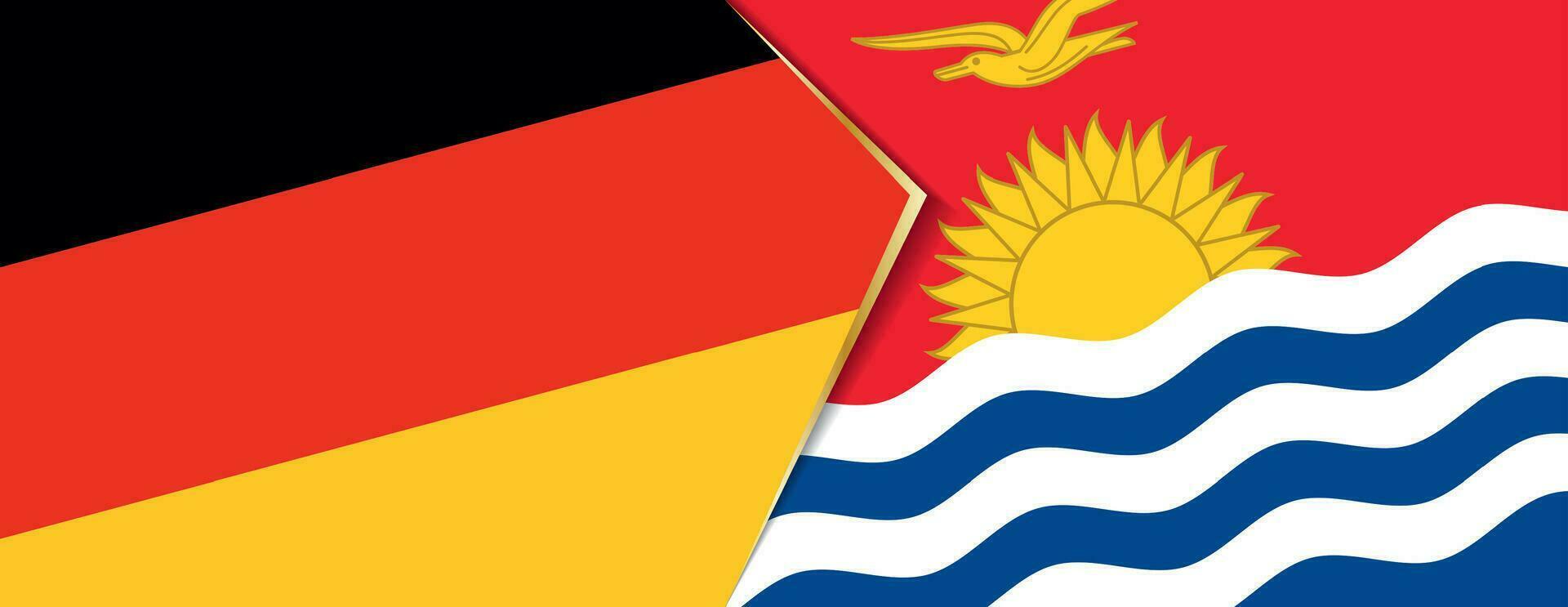 Duitsland en Kiribati vlaggen, twee vector vlaggen.