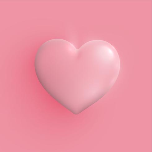 De pastelkleur kleurde 3D harten, vectorillustratie vector