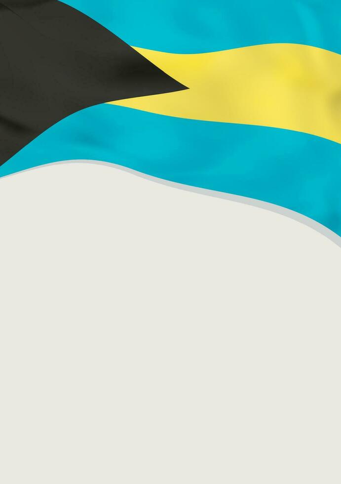 brochure ontwerp met vlag van de Bahamas. vector sjabloon.