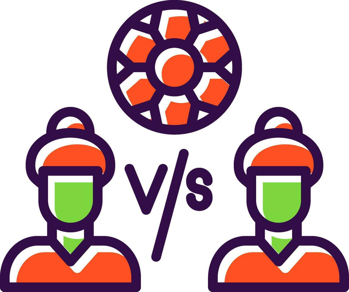 speler versus speler vector icoon ontwerp