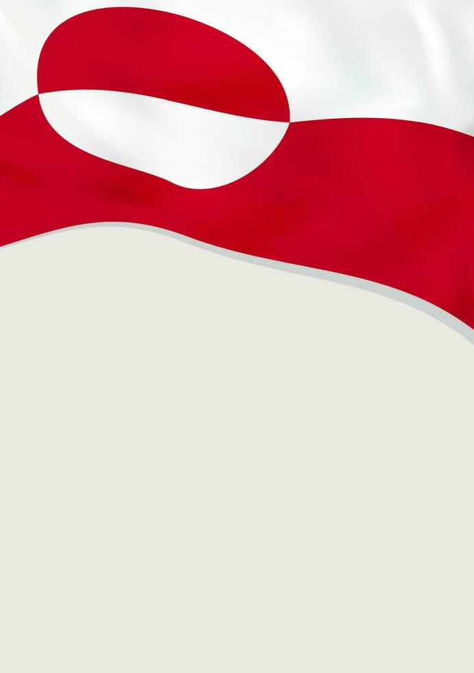 brochure ontwerp met vlag van Groenland. vector sjabloon.