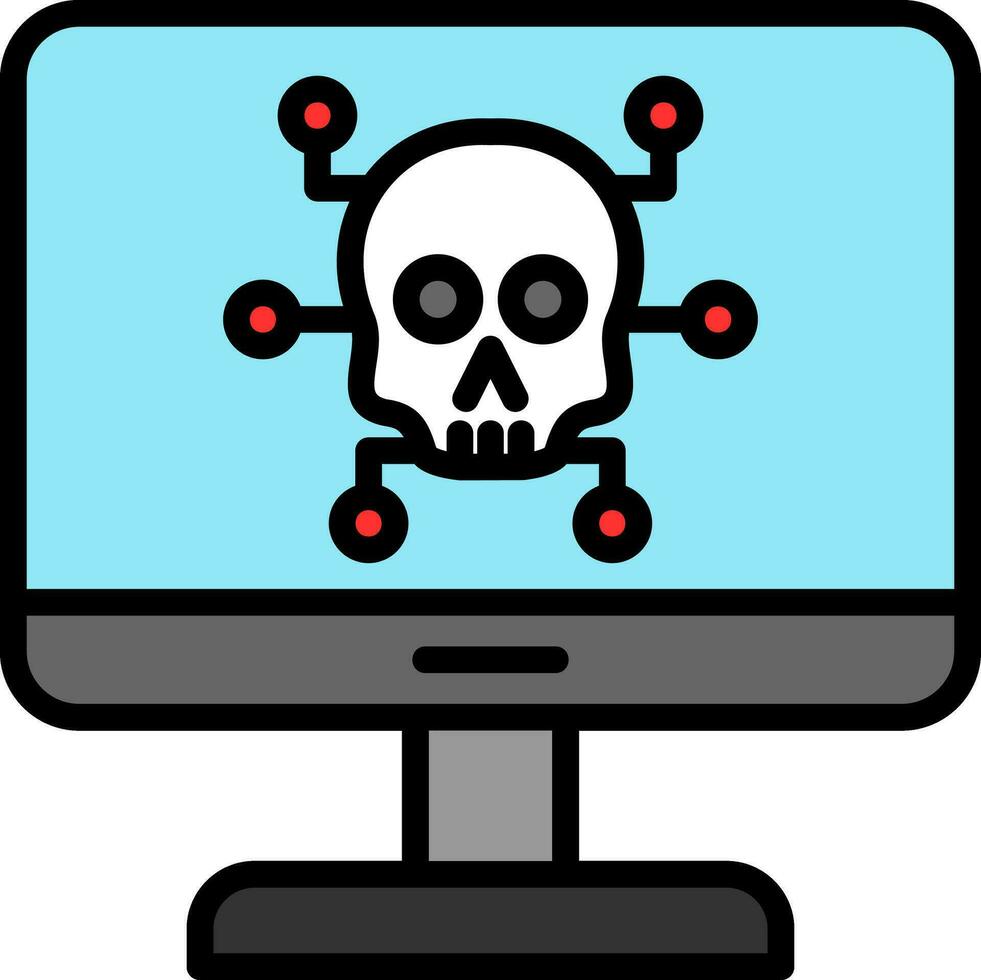 cyber aanvallen vector icoon ontwerp