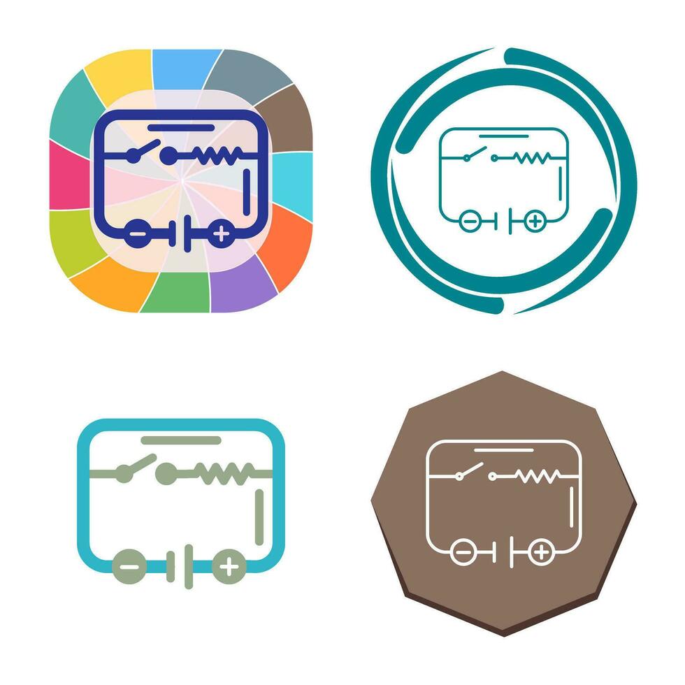 elektrisch stroomkring vector icoon