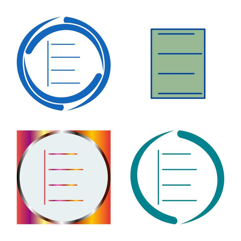 uniek links uitlijnen vector icoon