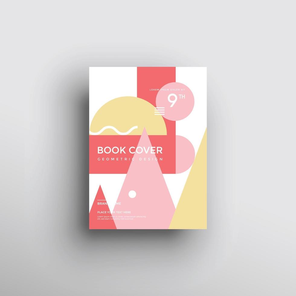 brochureachtergrond met geometrische vormen, boekomslagontwerp vector