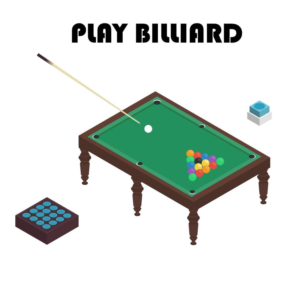 vector illustratie realistische snooker pooltafel