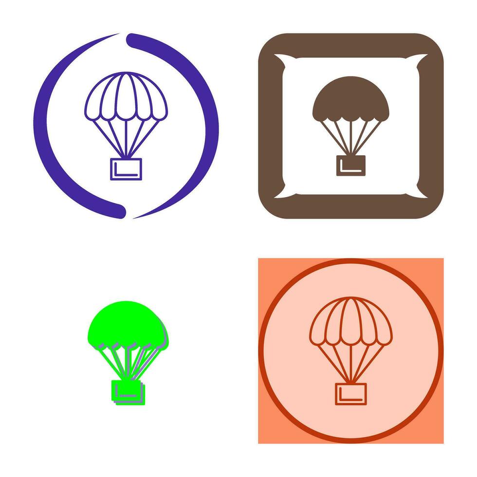 parachute vector pictogram