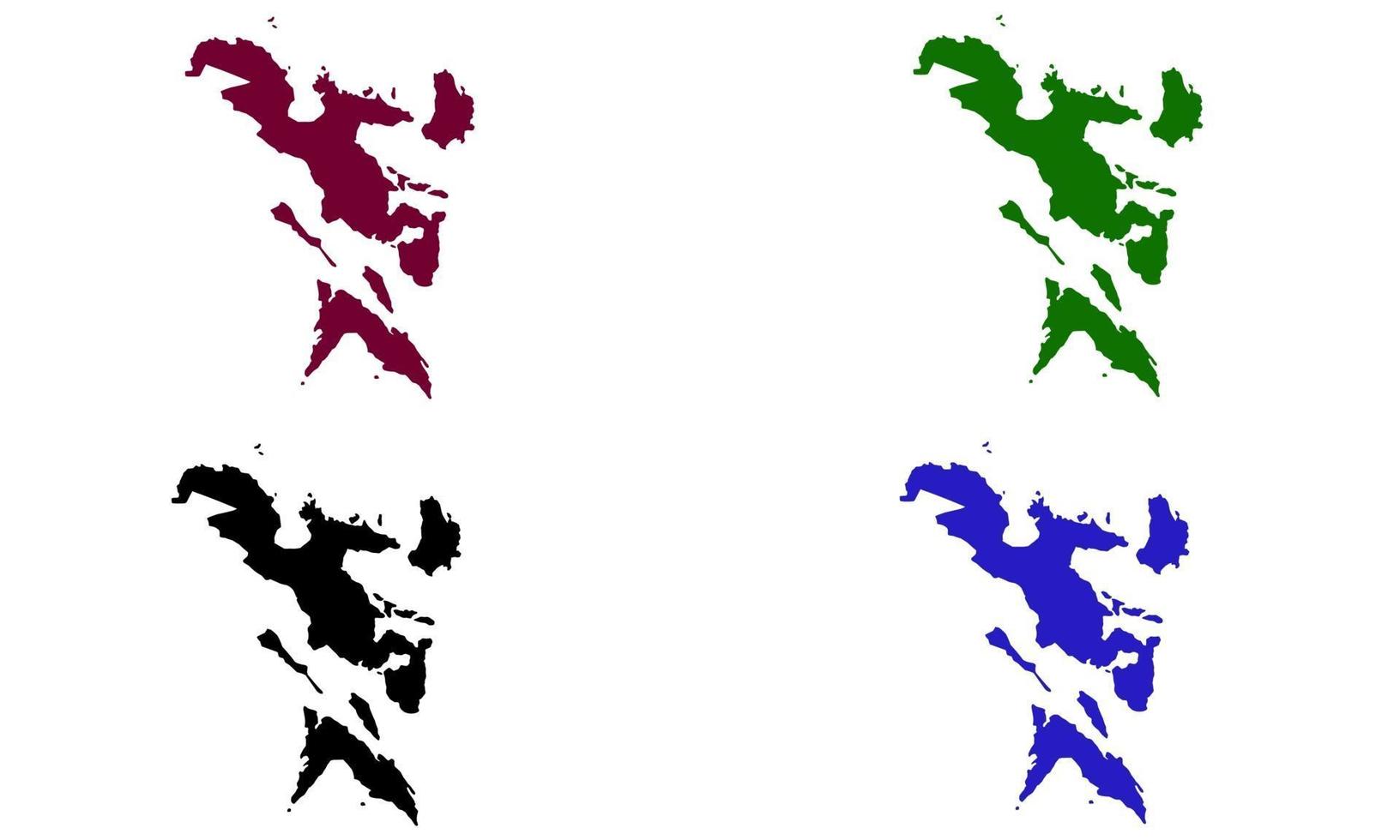 silhouetkaart van bicol-regio in de filipijnen vector
