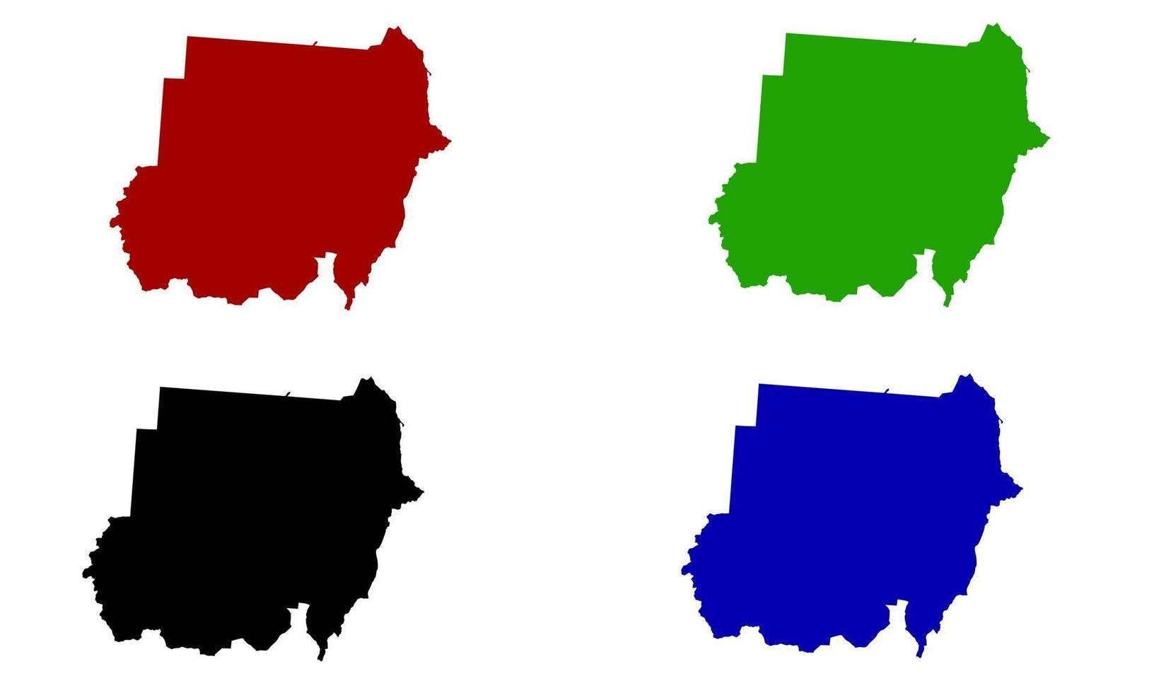 Soedan landkaart silhouet in Noord-Afrika vector