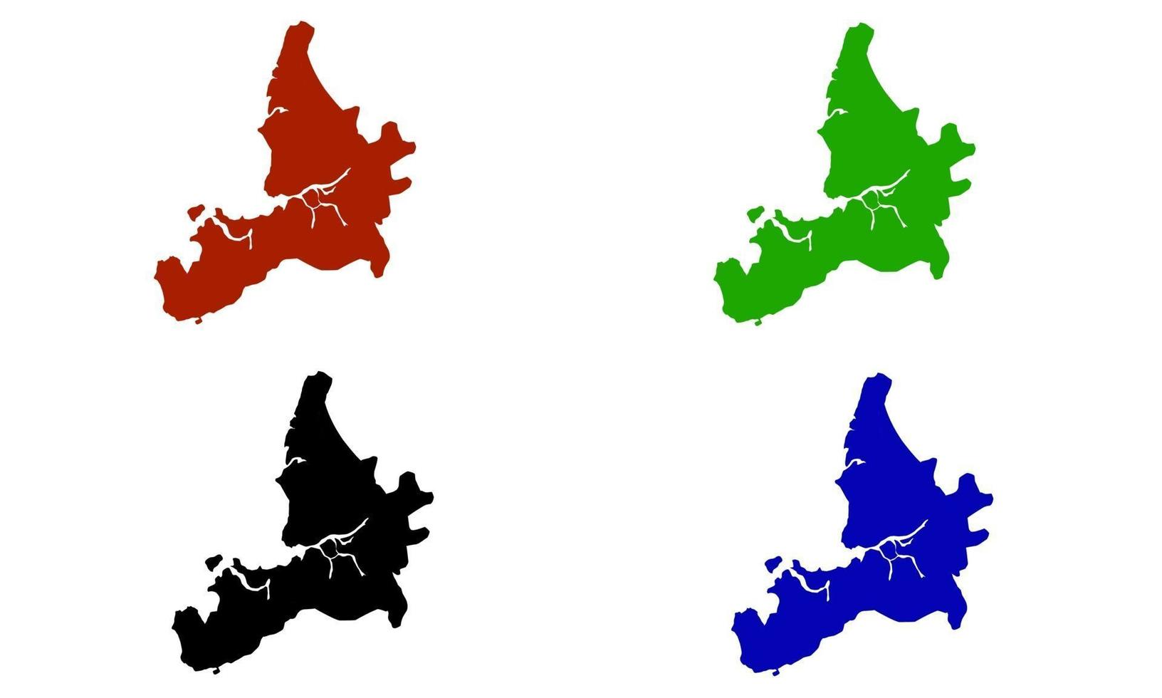 Mumbai stadsplattegrond silhouet in India vector