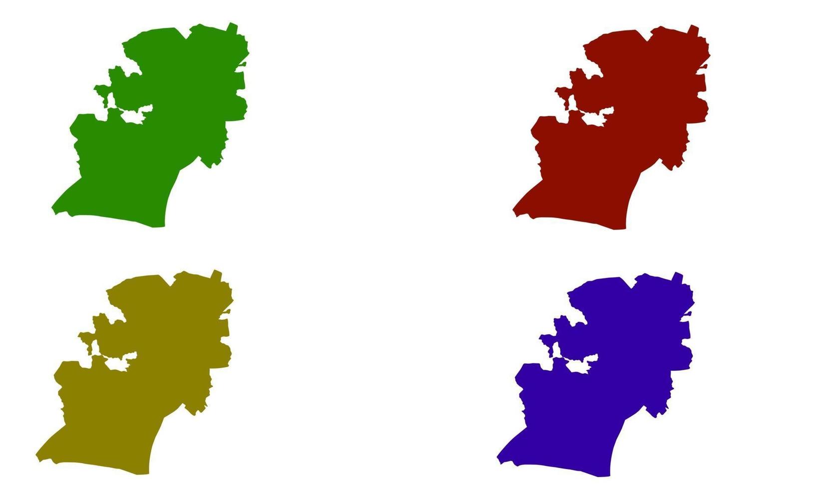 Pietermaritzburg stadsplattegrond silhouet in Zuid-Afrika vector