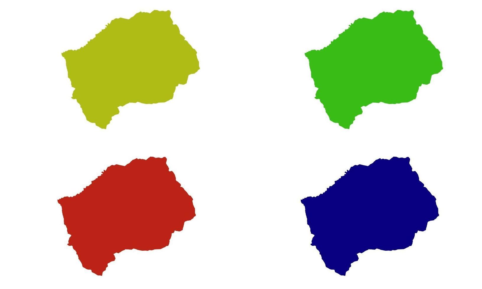 lesotho landkaart silhouet in afrika vector