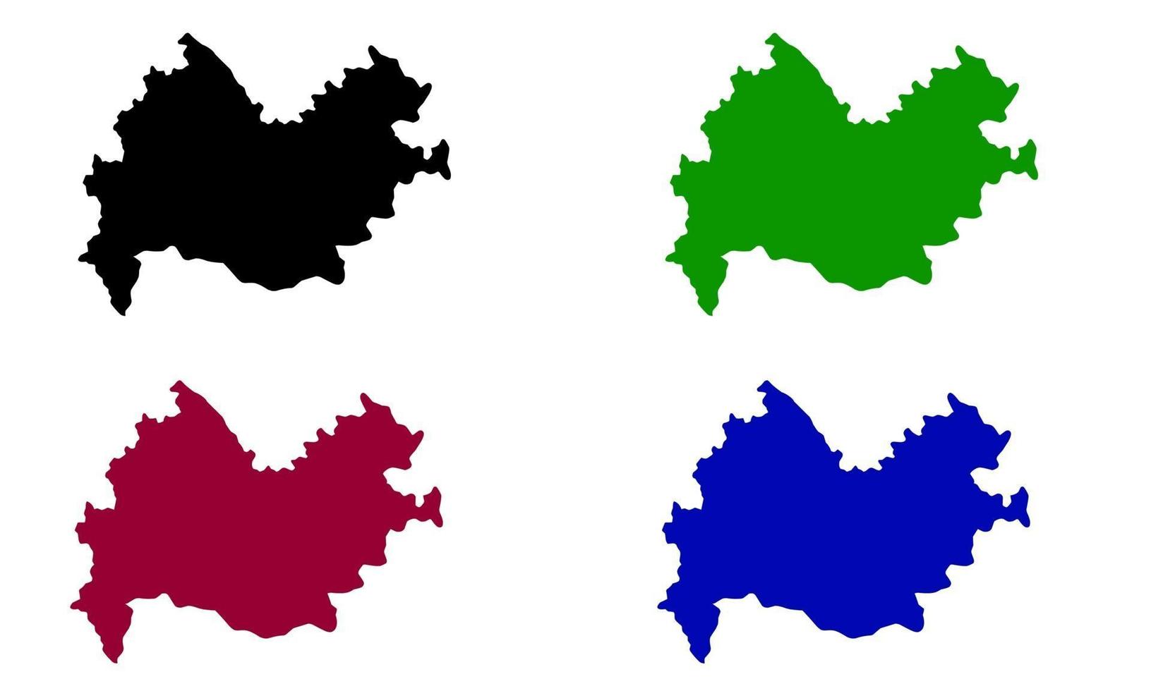 kermanshah stadsplattegrond silhouet in iran vector