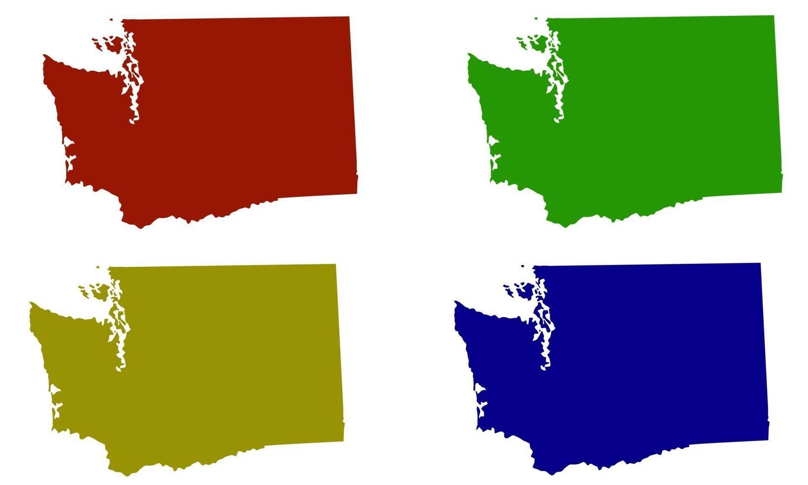 Washington stadsplattegrond silhouet in de verenigde staten vector