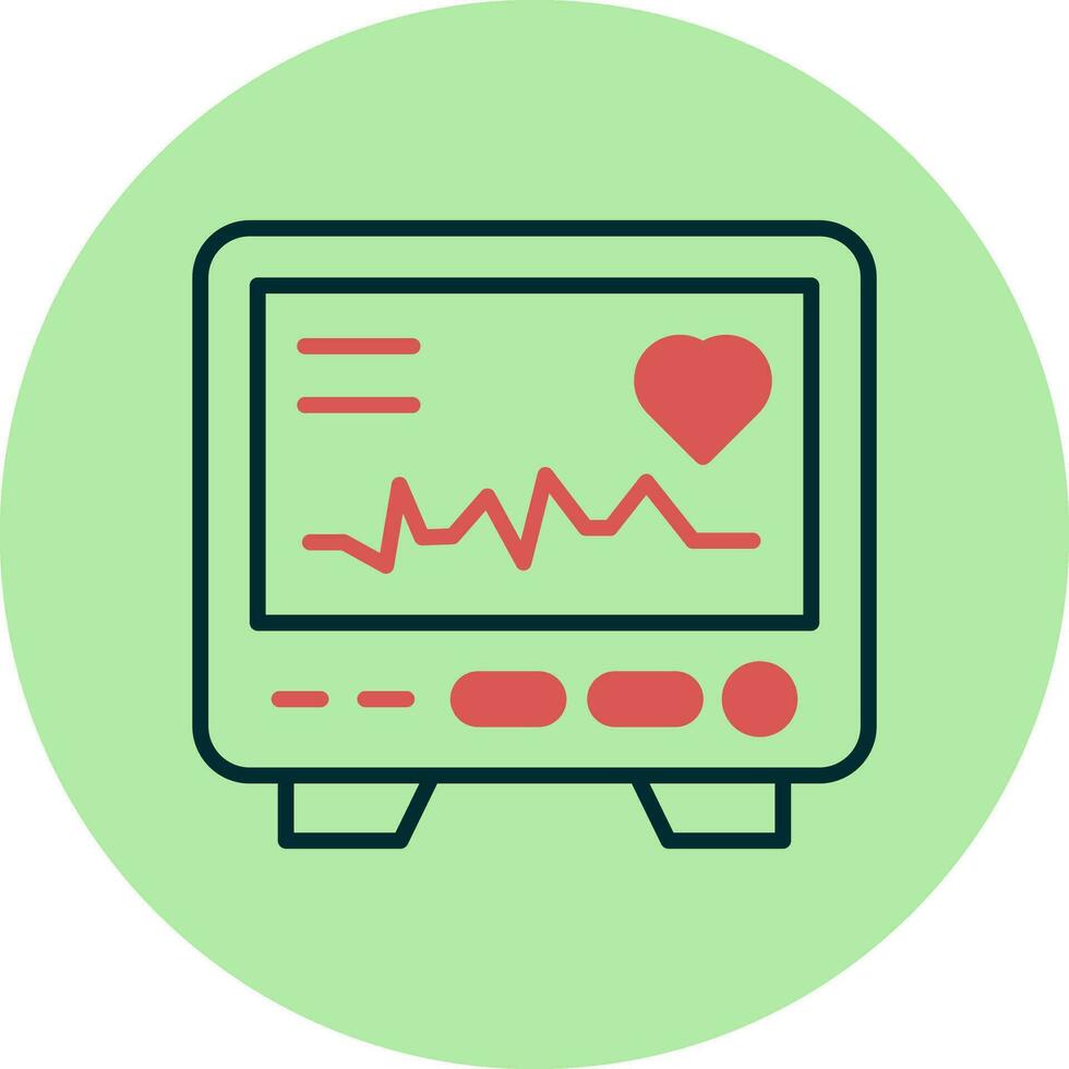 elektrocardiogram vector icoon