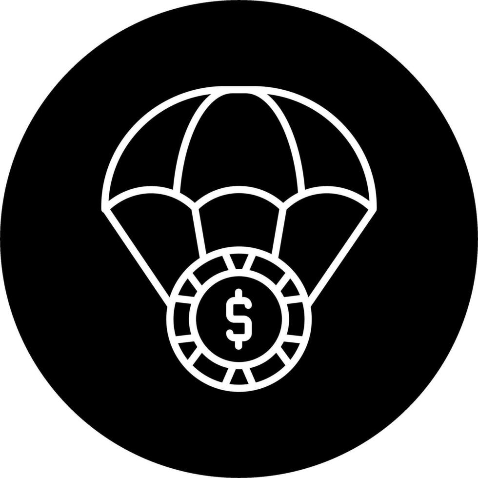 parachute vector pictogram