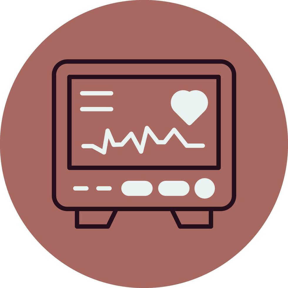 elektrocardiogram vector icoon